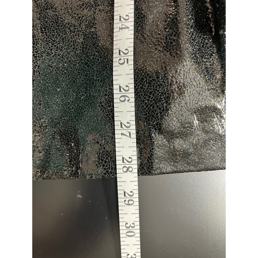 Terry Lewis Black Metallic Crackle Genuine Leather Blazer Jacket‎ Womens 3X Plus - Picture 10 of 10